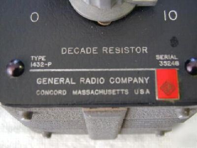 General radio 1432-p decade resistor 1432P 