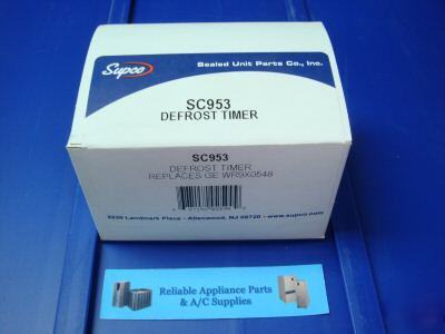 New brand SC953 defrost timer replaces a ge WR9X0548