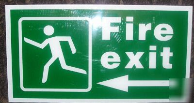 New fire exit left sign fire safety / protection brand 