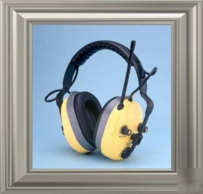 Rechargeable fm radio hearing protection ear muffs
