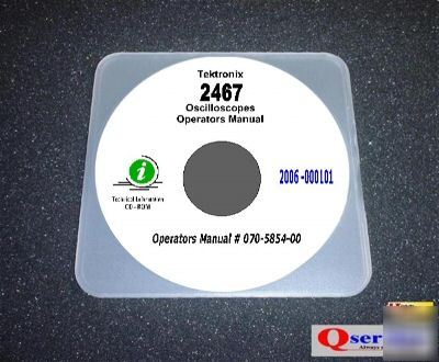 Tektronix tek 2467 operators + gpib manuals cd