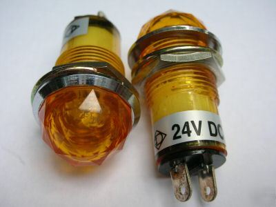50,amber jewel pilot indicator light/signal lamp 24V