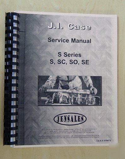 Case s series service manual (ca-s-s series)