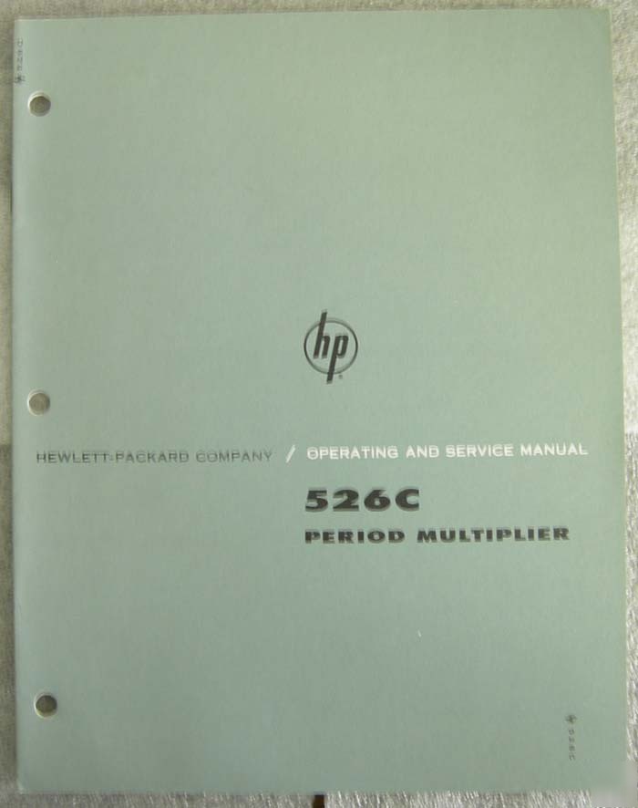 Hp 526C period multiplier manual