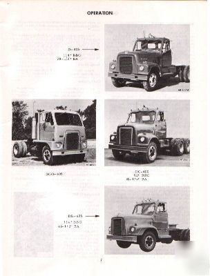 International ih DC400 series truck owners manual 1964