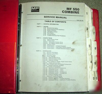 Massey ferguson mf 50 combine service repair manual