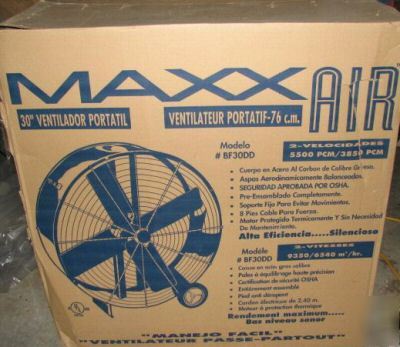 Maxxair 30â€ shop fan commercial/industrial portable air