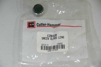 New 12 cutler-hammer E29KG20 switch lens glass green