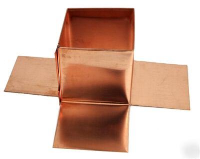 Pitchpocket w/o soldered corners 16OZ copper 7 x 7 x 4