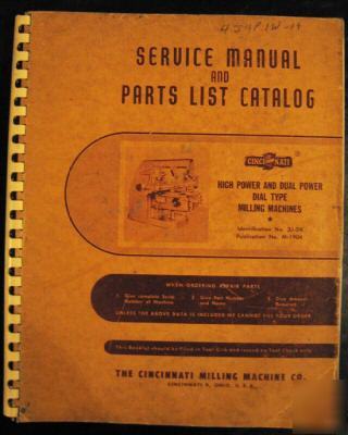 Cincinnati high power & dual power dial type manual