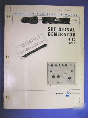 Hp 618C/620B signal generator op & service manual