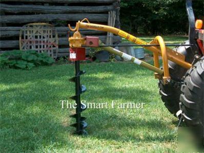 Leinbach post hole digger compact tractor w/free auger