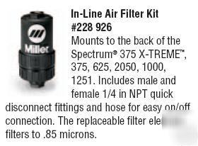 Miller 228926 in-line air filter kit