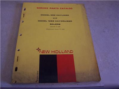 New 1968 holland 282 1282 balers service parts catalog