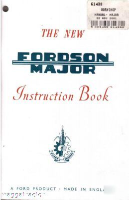 Ford fordson major owners instruction workshop manual 