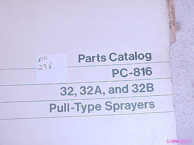 John deere 32 32A 32B sprayer pull type parts catalog