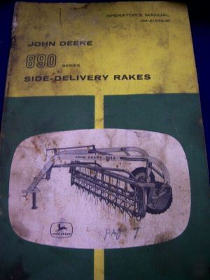 John deere operator's manual, 890 side-delivery rakes
