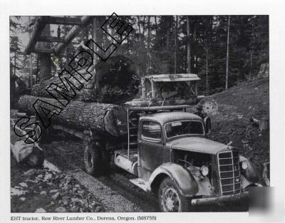 Mack eht logger c.1940 print,row river lumber,dorena,or