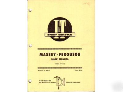 Massey-ferguson MF1150 i&t service manual