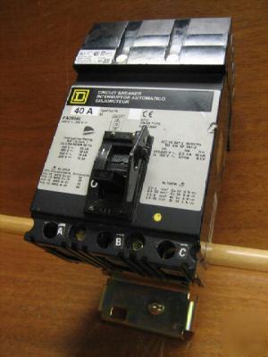 Square d i-line FA36040 fa-36040 40 amp 40AMP breaker