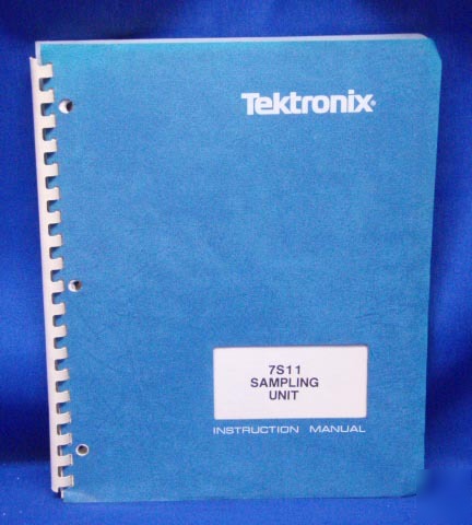 Tektronix 7S11 sampling unit manual w/schematics