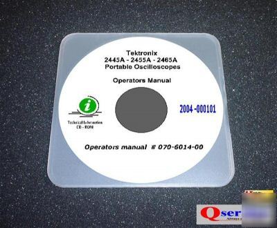 Tektronix tek 2445A operators + gpib manuals cd