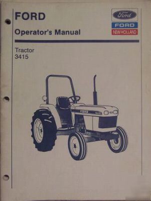 Ford 3415 tractor operator's manual - original
