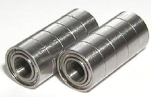 10 steel/metal 5X8X2.5 ceramic abec-5 ball bearings vxb