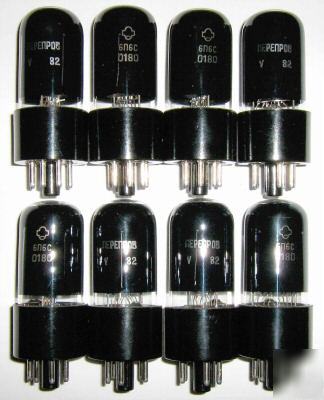 6V6GT / 6P6S output beam tetrode tubes lot of 8 tested