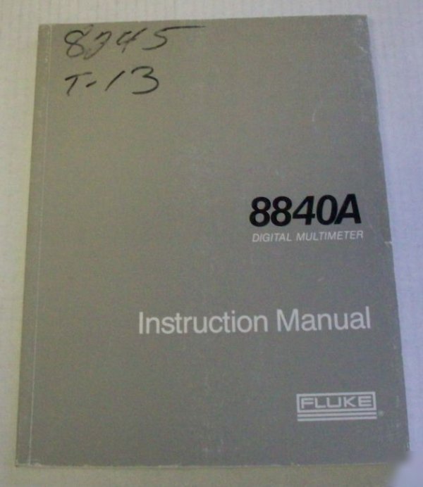 Fluke 8840A operation and service manual - $5 shipping 