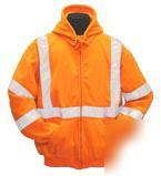 Hi-viz hooded sweatshirt - class iii orange - xx lg