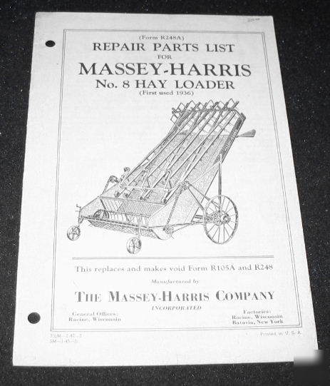 Massey harris no 8 hay loader