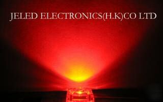 New 200X superflux red 3MM r/h led lamp 13,000MCD f/s