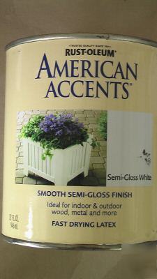 2 quarts of american accents semi-gloss finish - white