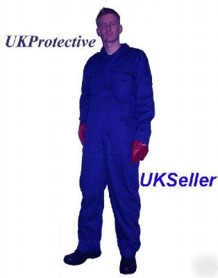 Blue zip front heavy weight boiler suit, overall, - 2XL
