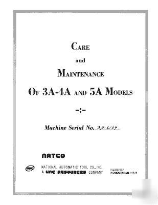 Carlton 3A 4A & 5A radial drill maintenance manual