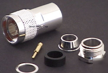 Coax connector silver n male rg-8 rg-213 2PK