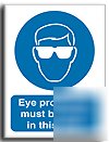 Eye protec.must b worn sign-s.rigid-200X250(ma-001-re)