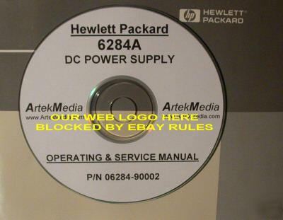 Hp 6284A dc power supply operating & service manuals 