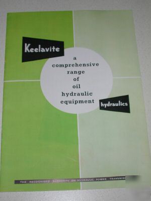 Keelavite range of hydraulic equipment catalogue 1957?