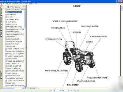 Kubota L4300F 2X4 tractor parts manual