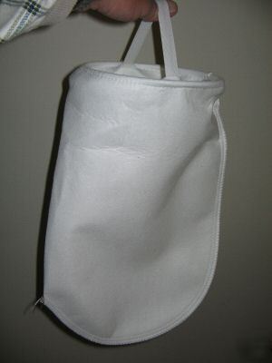 Lot of five (5) 10 micron polypropylene filter bags