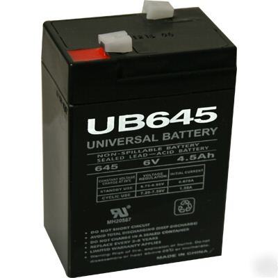 New 6V 4.5AH UB645 sla battery for emergency lighting