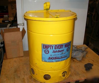 Oily rag waste can - safety can - 6 gallon - foot lever