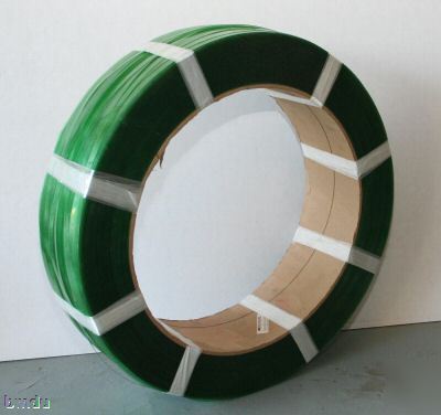 Polyester strapping green uline signode 1/2 x .018