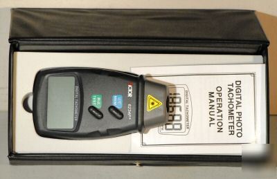 ~victor laser digital tachometer & case kit~99,999 rpm~