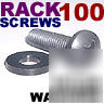 (100) black 10-32 pan head machine screws with washers