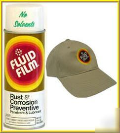 Fluid film spray. 12 can lot.11.75 oz. cans w/free hat
