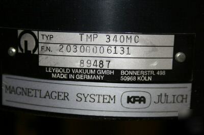 Leybold 340MC mag lev turbo pump, vacuum pump