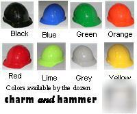 New 12 hard hats grey hardhat ratchet case lot safety 